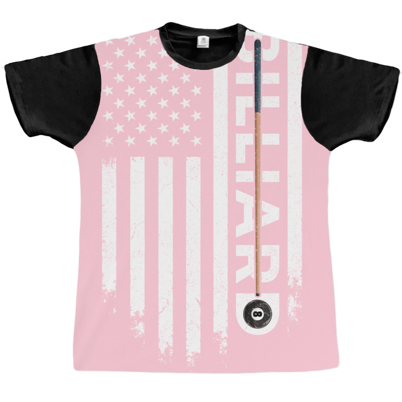 American Flag Billiard Stick Graphic T-shirt | Artistshot