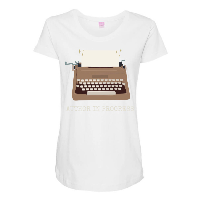 Author In Progress 70s Maternity Scoop Neck T-shirt by fusebbyg | Artistshot