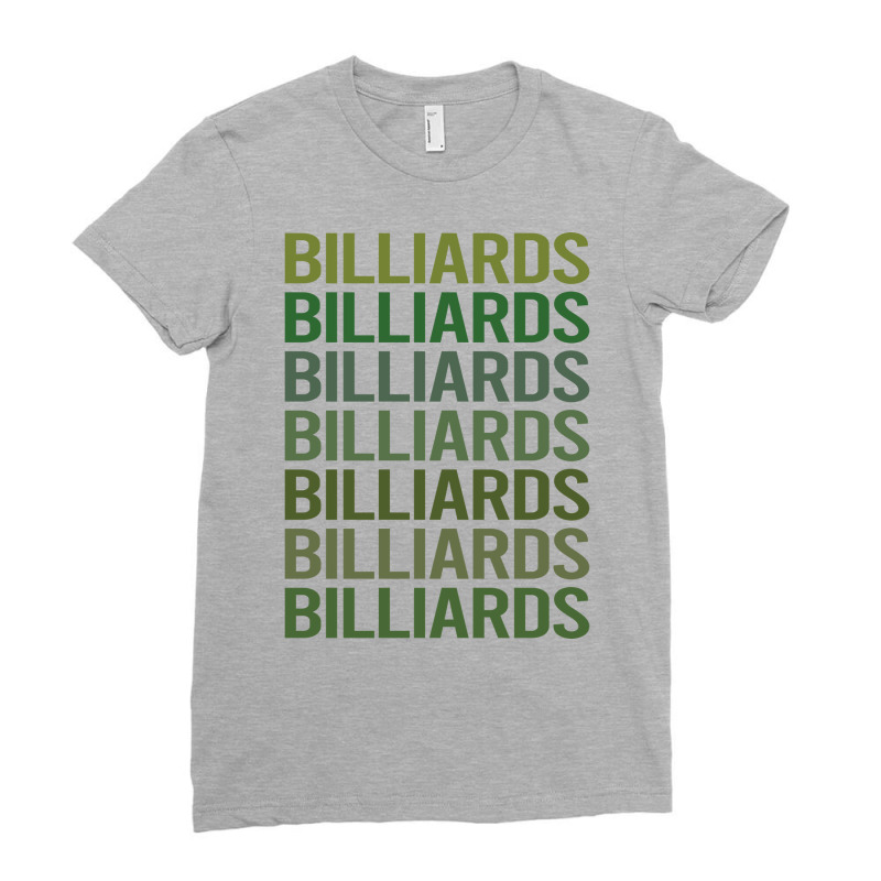 Green Text Billiards 1 Ladies Fitted T-Shirt by gusevfabay5 | Artistshot