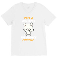 Cats Billiards Lifestyle V-neck Tee | Artistshot