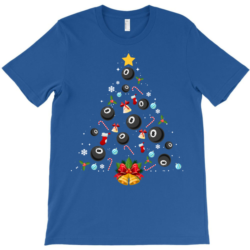 Cool Billiards Gift Christmas Tree Billiards Lover T-shirt | Artistshot