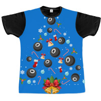 Cool Billiards Gift Christmas Tree Billiards Lover Graphic T-shirt | Artistshot