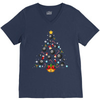 Cool Billiards Gift Christmas Tree Billiards Lover V-neck Tee | Artistshot