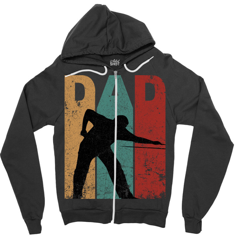 Billiards Dad Vintage Fathers Day Zipper Hoodie by fereksidqyj | Artistshot