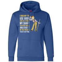 I Rub My Tip Funny Billiards Gift Champion Hoodie | Artistshot