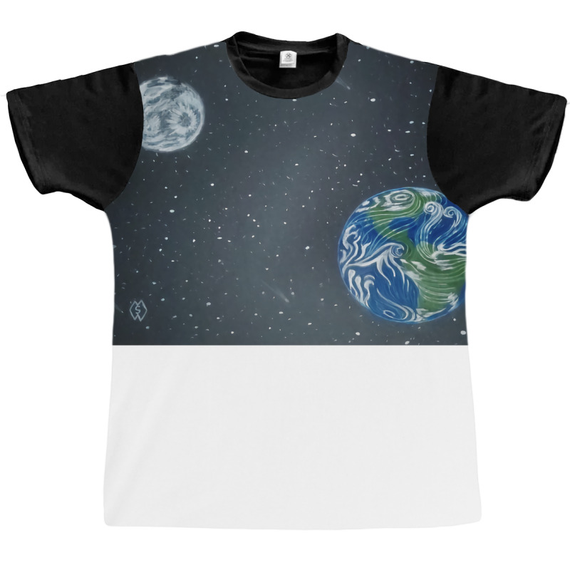 Earth In The Corner Pocket Graphic T-shirt | Artistshot