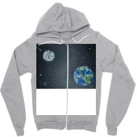 Earth In The Corner Pocket Zipper Hoodie | Artistshot