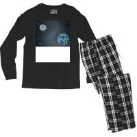 Earth In The Corner Pocket Men's Long Sleeve Pajama Set | Artistshot