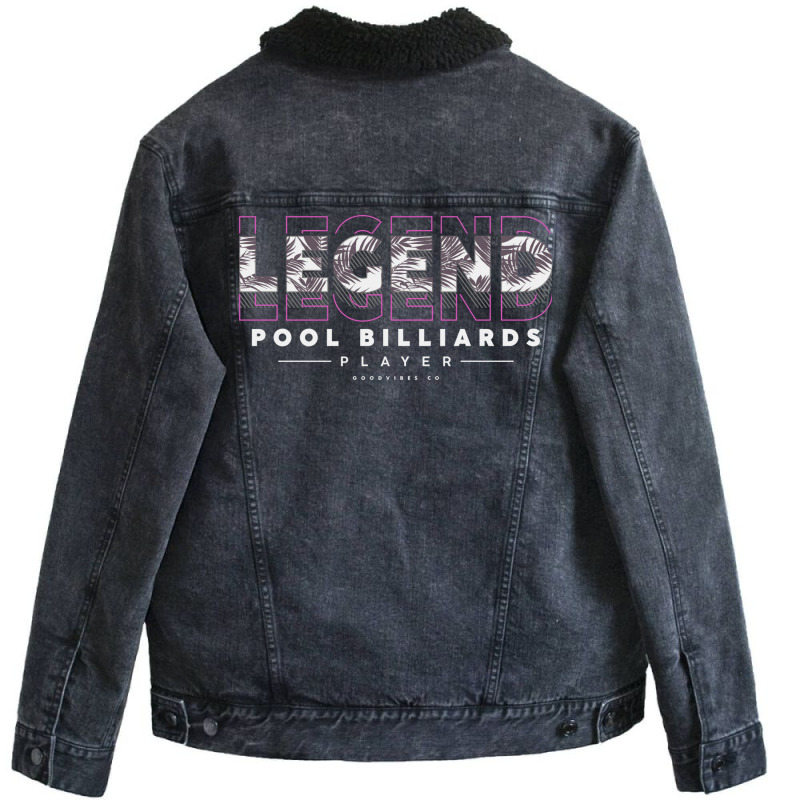 Pool Billiards Legend Unisex Sherpa-lined Denim Jacket | Artistshot