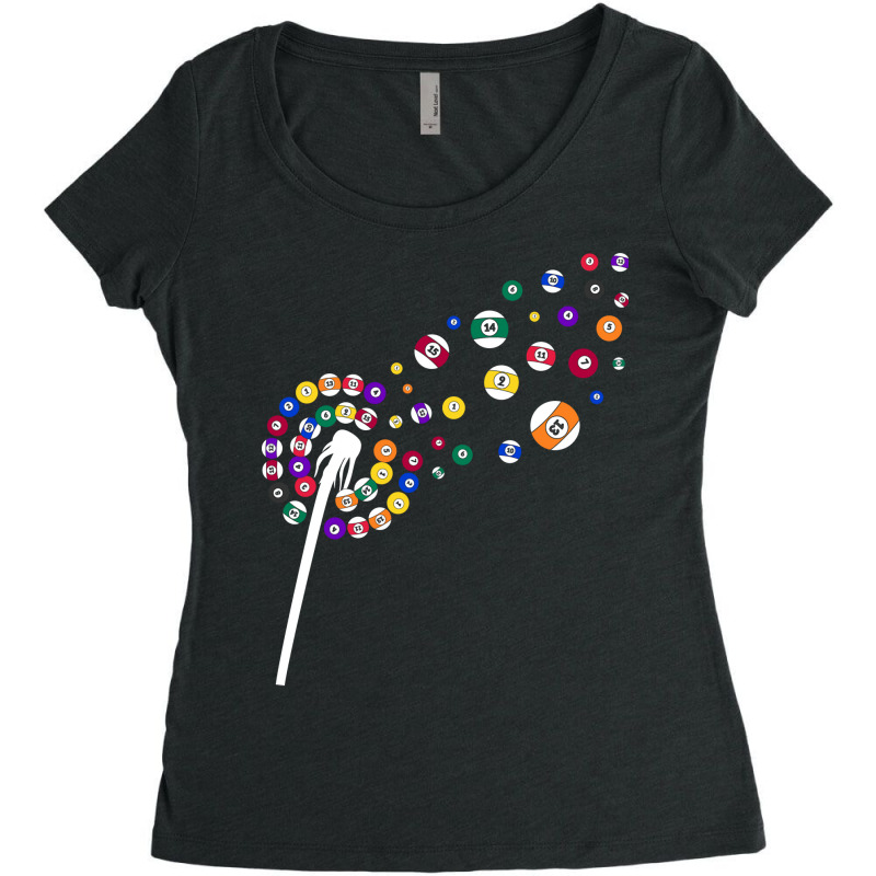 Snooker Dandelion Flower Pool Player Billiard Women's Triblend Scoop T-shirt by antidomaseban | Artistshot