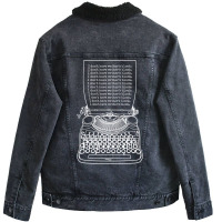 Funny Writer Author Novelist I Dont Have Writers B Unisex Sherpa-lined Denim Jacket | Artistshot