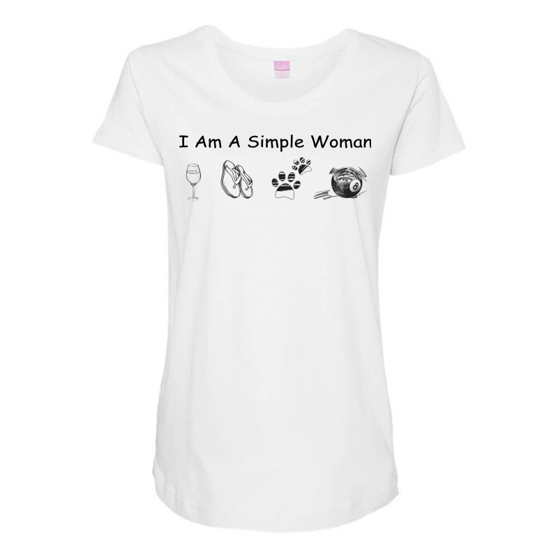 I Am A Simple Woman Billiard Maternity Scoop Neck T-shirt by ortmandiosesu | Artistshot