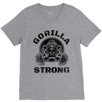 Gorilla Strong Bodybuilding V-neck Tee | Artistshot