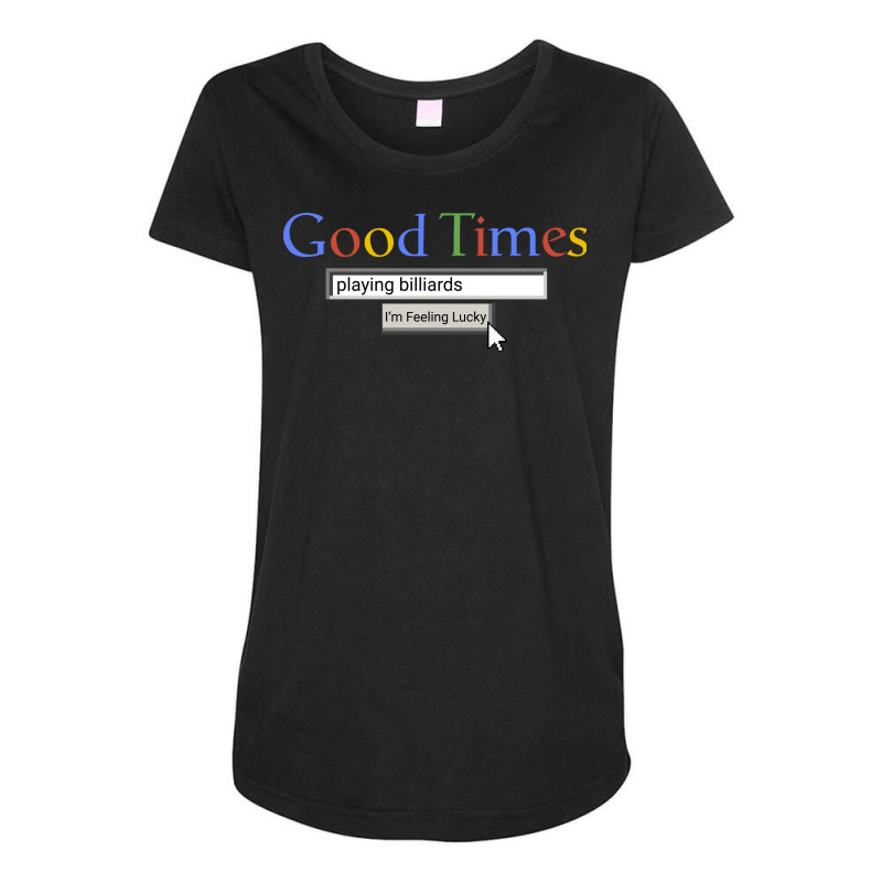 Good Times Playing Billiards Maternity Scoop Neck T-shirt by sliwkahedden7 | Artistshot