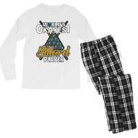 Worlds Okayest Billard Player Men's Long Sleeve Pajama Set | Artistshot