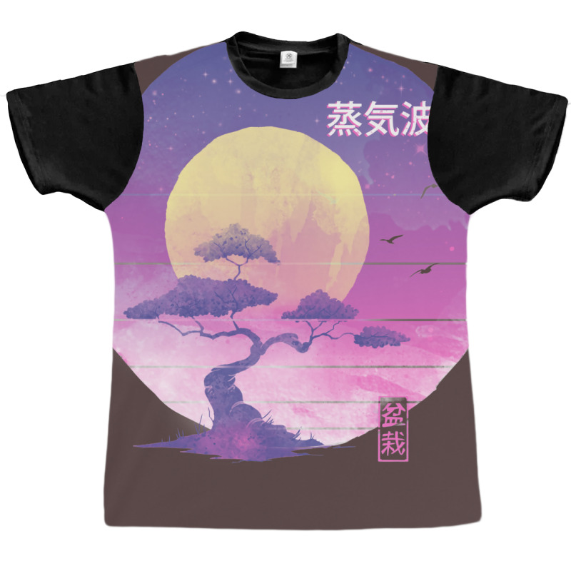 Bonsai Wave Graphic T-shirt by akinwanaroa4 | Artistshot