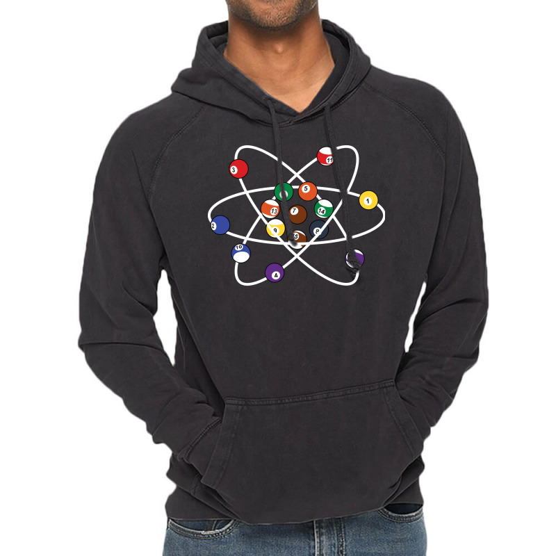 Pool Billiard Atoms Funny Billiards Gift Vintage Hoodie | Artistshot