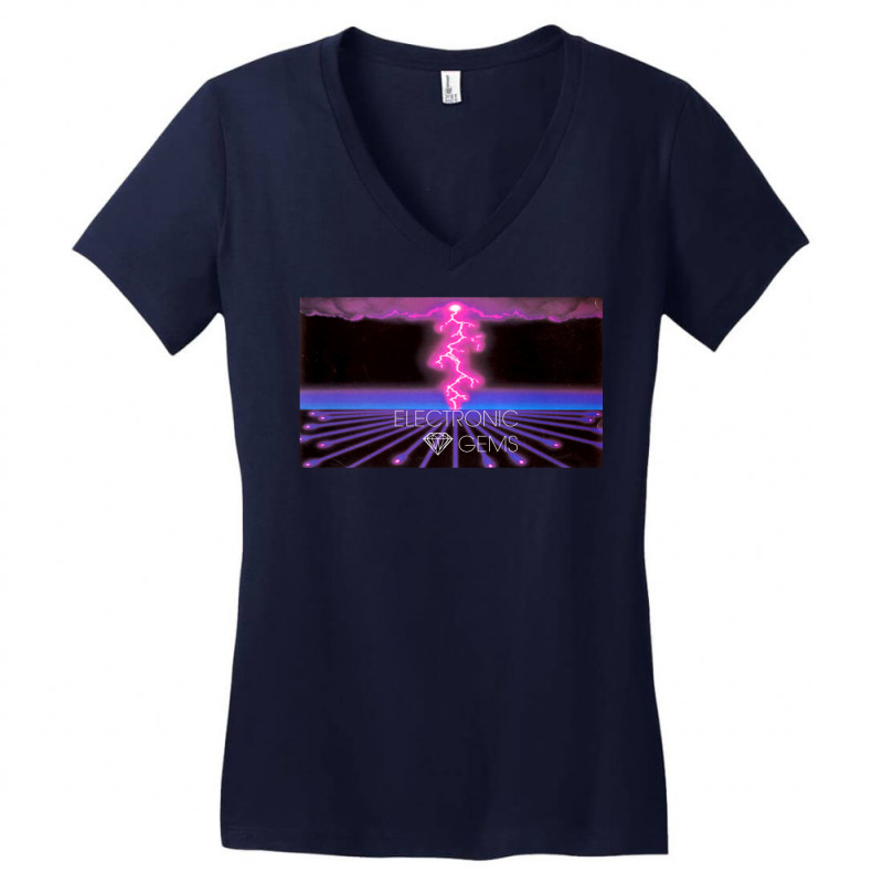 Electronic Gems   Circuit Thunderstorm (雷雨) Women's V-Neck T-Shirt by mamaserashama | Artistshot