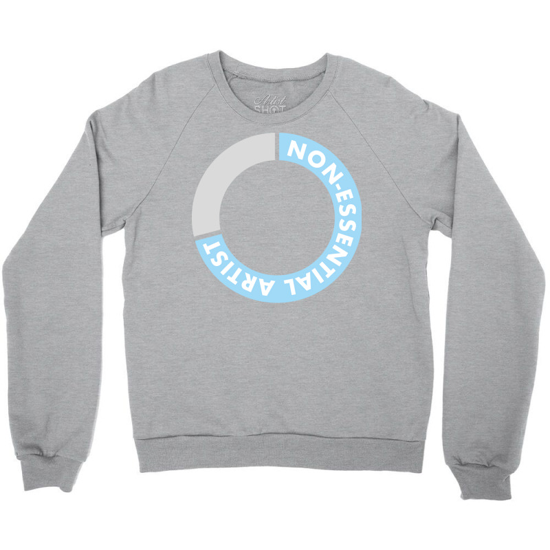 Non Artist Blue Crewneck Sweatshirt by zydravidic2 | Artistshot