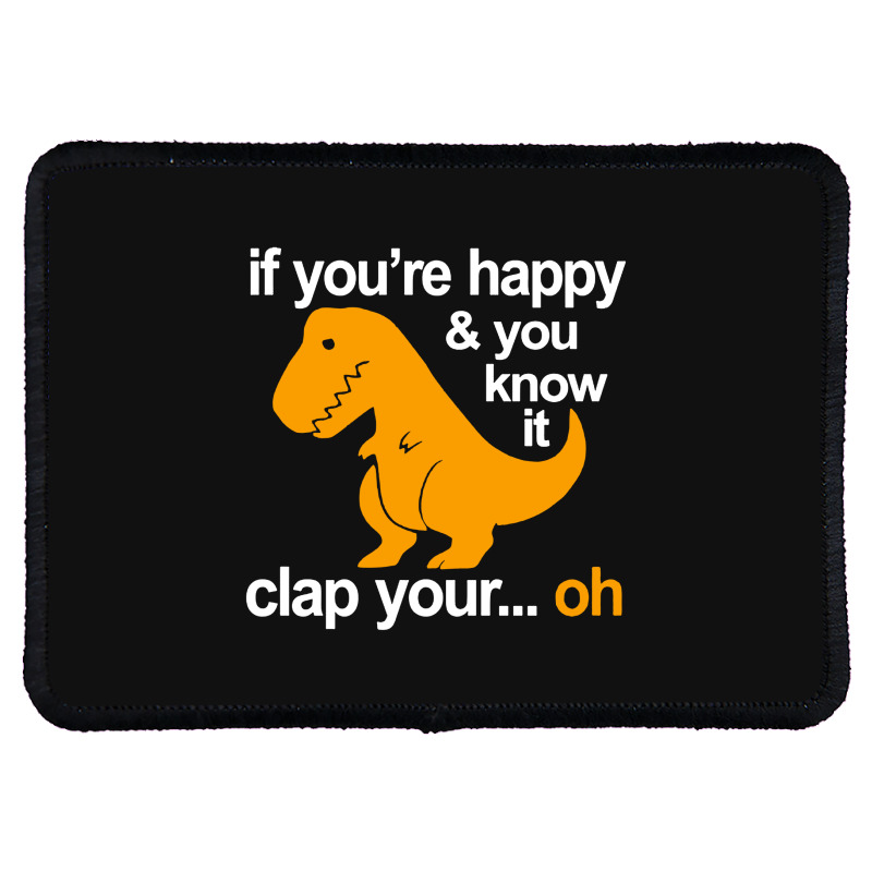 T Rex Clap Your Hands Classic Rectangle Patch | Artistshot