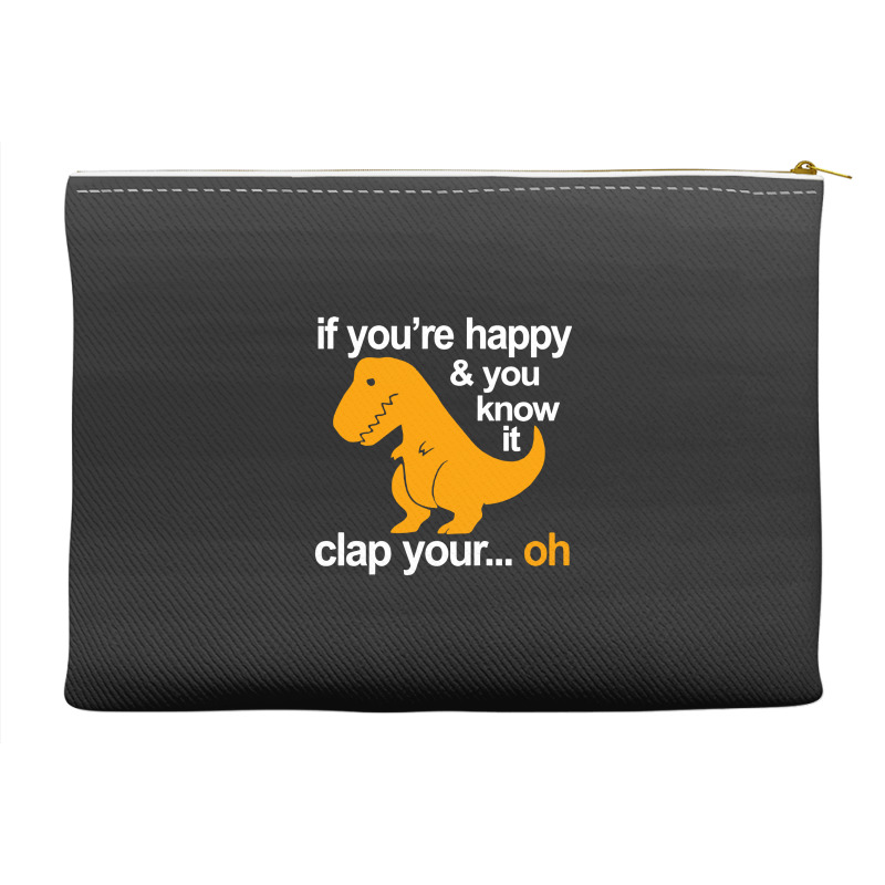 T Rex Clap Your Hands Classic Accessory Pouches | Artistshot