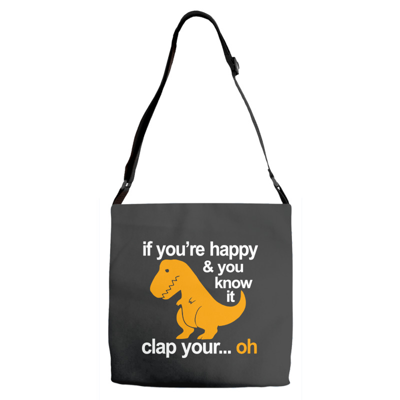 T Rex Clap Your Hands Classic Adjustable Strap Totes | Artistshot