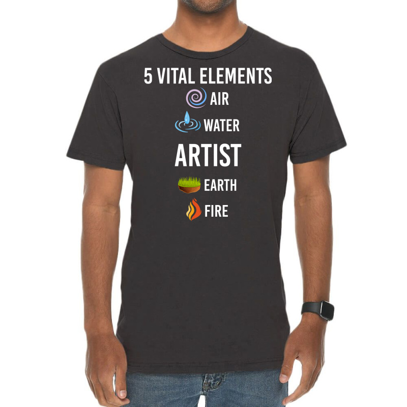 5 Elements Artist 70s Vintage T-shirt | Artistshot