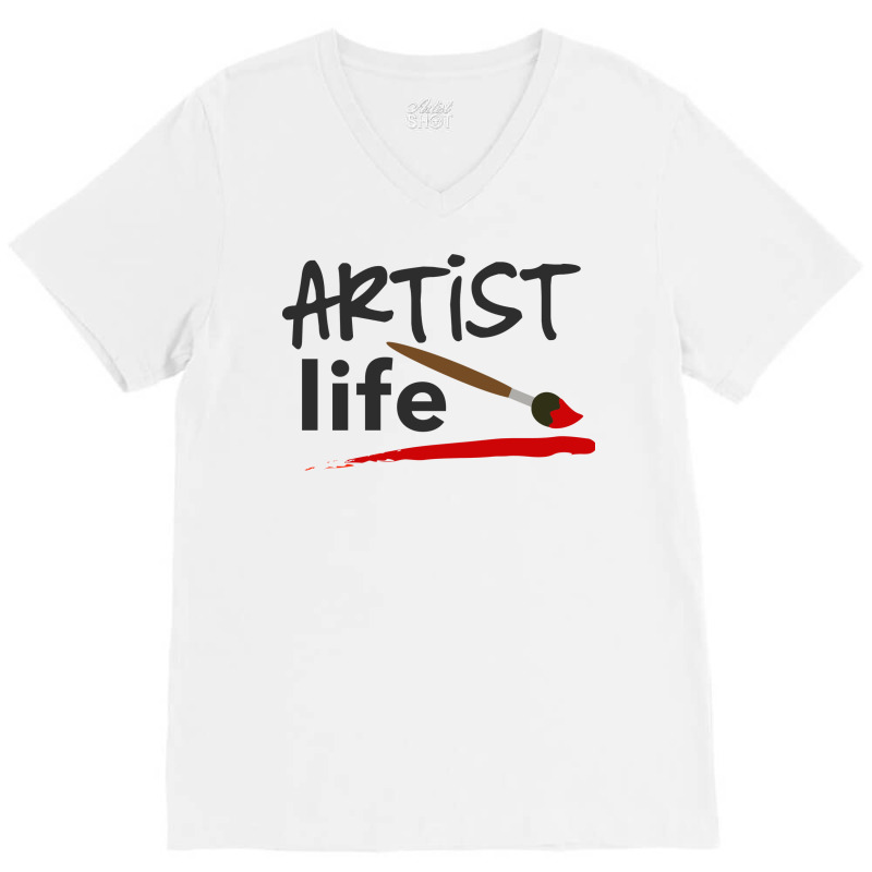 Artist Life Aesthetic V-neck Tee | Artistshot