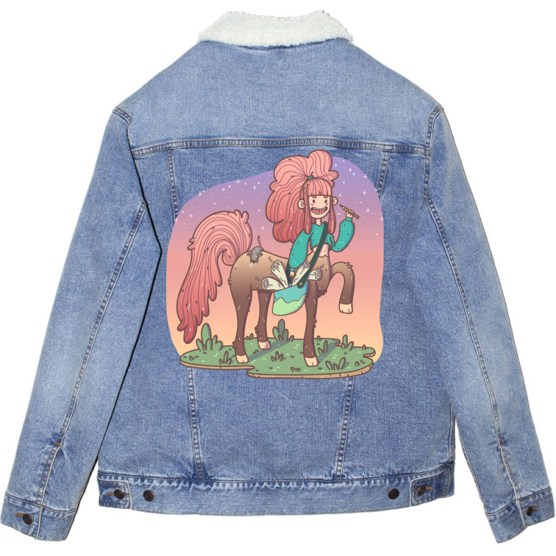 Artist Centaur Cool Unisex Sherpa-lined Denim Jacket | Artistshot