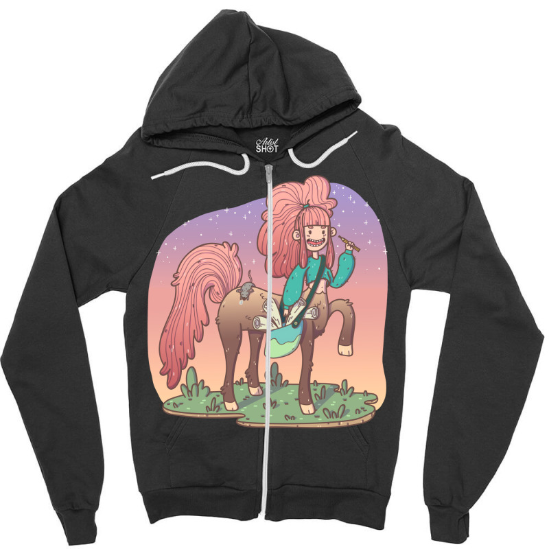 Artist Centaur Cool Zipper Hoodie | Artistshot