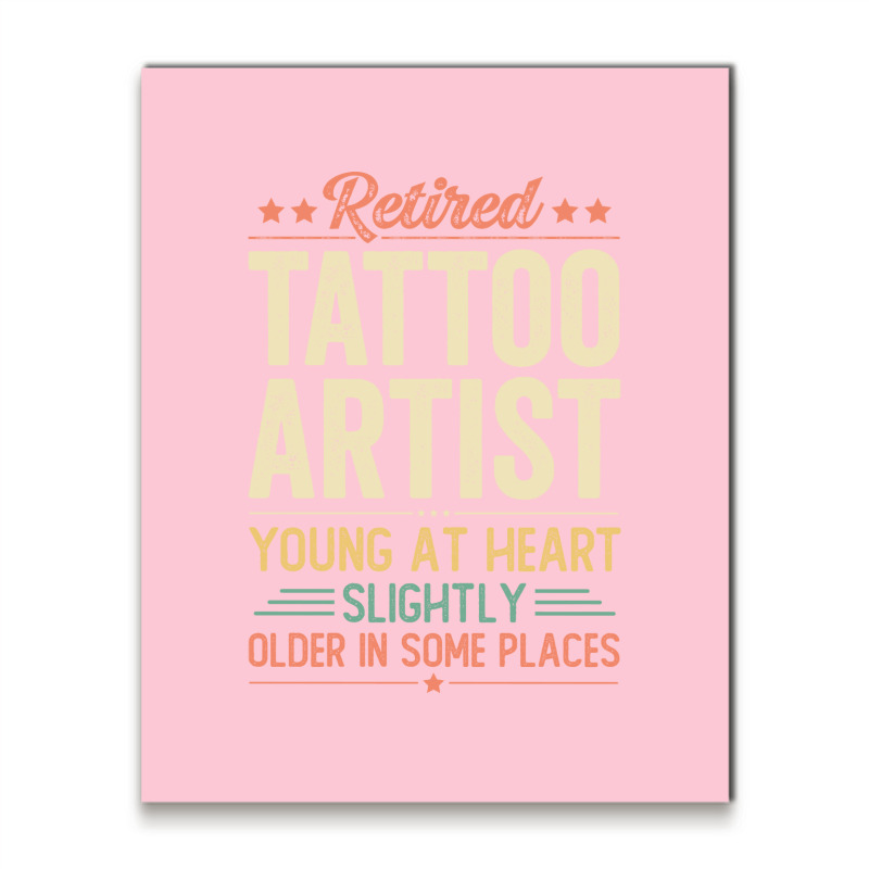 Retired Tattoo Artist Aesthetic Metal Print Vertical | Artistshot