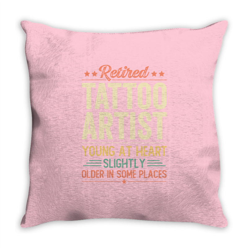 Retired Tattoo Artist Aesthetic Throw Pillow | Artistshot