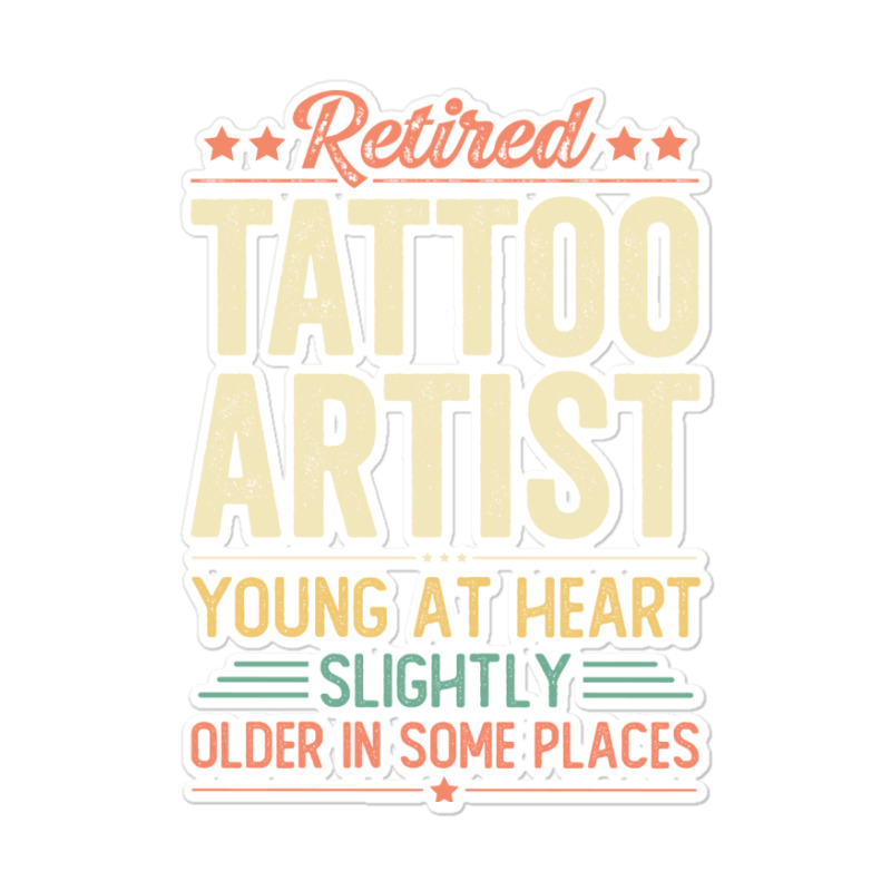 Retired Tattoo Artist Aesthetic Sticker | Artistshot