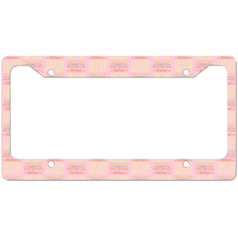 Retired Tattoo Artist Aesthetic License Plate Frame | Artistshot