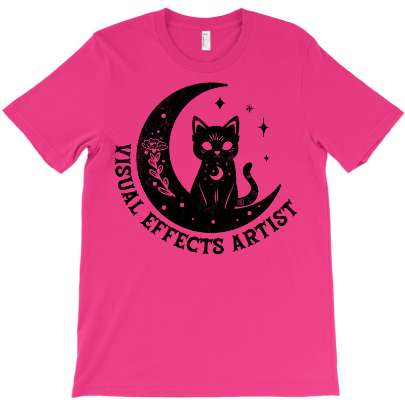 Visual Effects Artist Magical Cat On Moon Design T-shirt | Artistshot