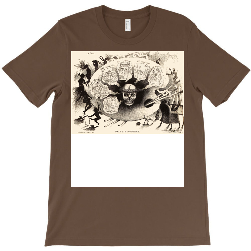 Modern Artist Palette With Skull Allegorical Drawi T-shirt | Artistshot