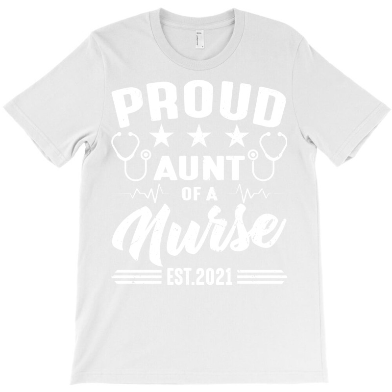 Proud Aunt Of A Nurse Est2021 Retro T-shirt | Artistshot