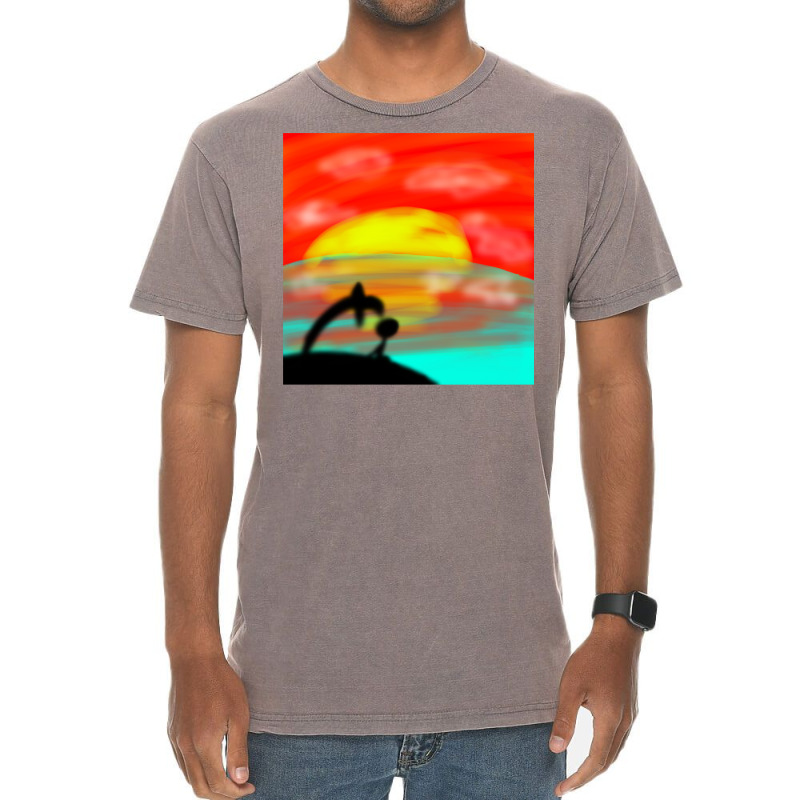 The Sunset Red Vintage T-shirt | Artistshot