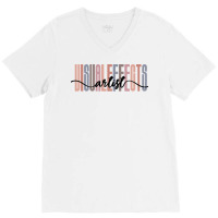 Visual Effects Artist Tall Font Contrast On White V-neck Tee | Artistshot