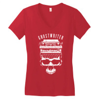 Ghostwriter Halloween Writer Author Ghost Typewrit Women's V-neck T-shirt | Artistshot