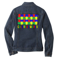 Colorful World Cute Ladies Denim Jacket | Artistshot