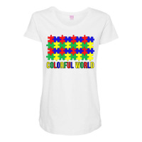 Colorful World Cute Maternity Scoop Neck T-shirt | Artistshot