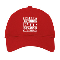 Bearded And Tattooed Author Job Gift Perfect Prese Adjustable Cap | Artistshot