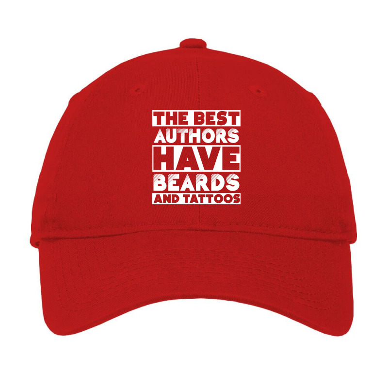 Bearded And Tattooed Author Job Gift Perfect Prese Adjustable Cap by horveyfoths | Artistshot