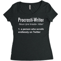 Procrastinating Writer 80s Women's Triblend Scoop T-shirt | Artistshot