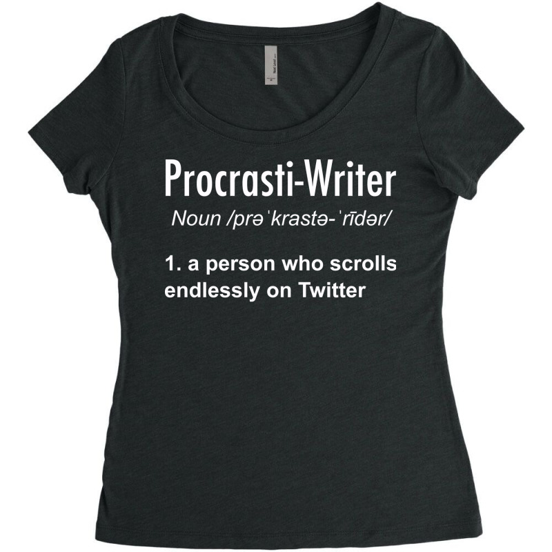 Procrastinating Writer 80s Women's Triblend Scoop T-shirt by adroidagbuib | Artistshot