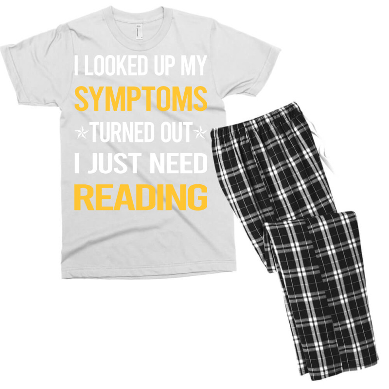 My Symptoms Reading Book Books Cute Men's T-shirt Pajama Set by botitefinos | Artistshot