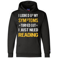 My Symptoms Reading Book Books Cute Champion Hoodie | Artistshot