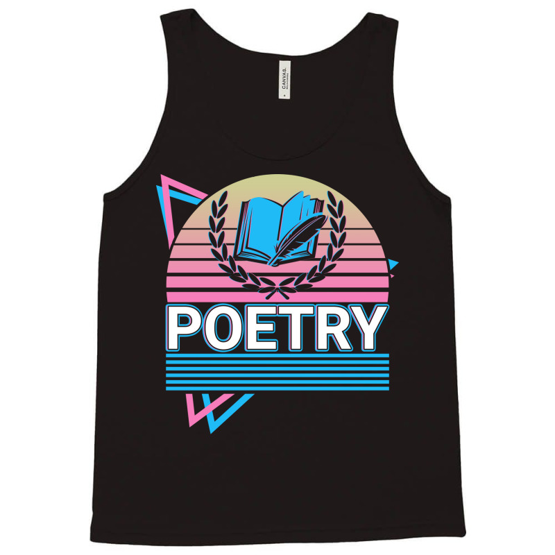 Poetry Poetic Poet Writer Author Retro Gift Yellow Tank Top | Artistshot