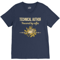 Powered By Coffee Technical Author Humor V-neck Tee | Artistshot